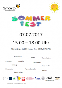 Sommerfest am 07.07.2017 15.00-18.00 Uhr